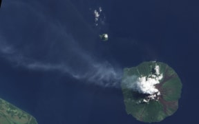 Manam Island volcano