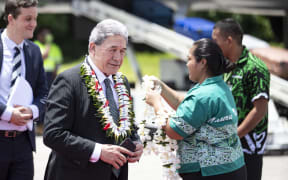 Deputy Prime Minister Winston Peters arrives at Nauru Airport on a RNZAF jet for the Pacific Islands Forum. 3 September 2018.