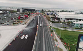 Auckland Airport is undertaking work to upgrade George Bolt Memorial Drive.
