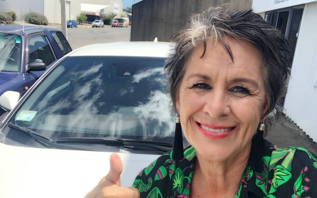 Tracy Murfitt is thankful that Hastings District Council’s CCTV was able to identify the driver of a car that smashed into her parked car in Havelock North.
