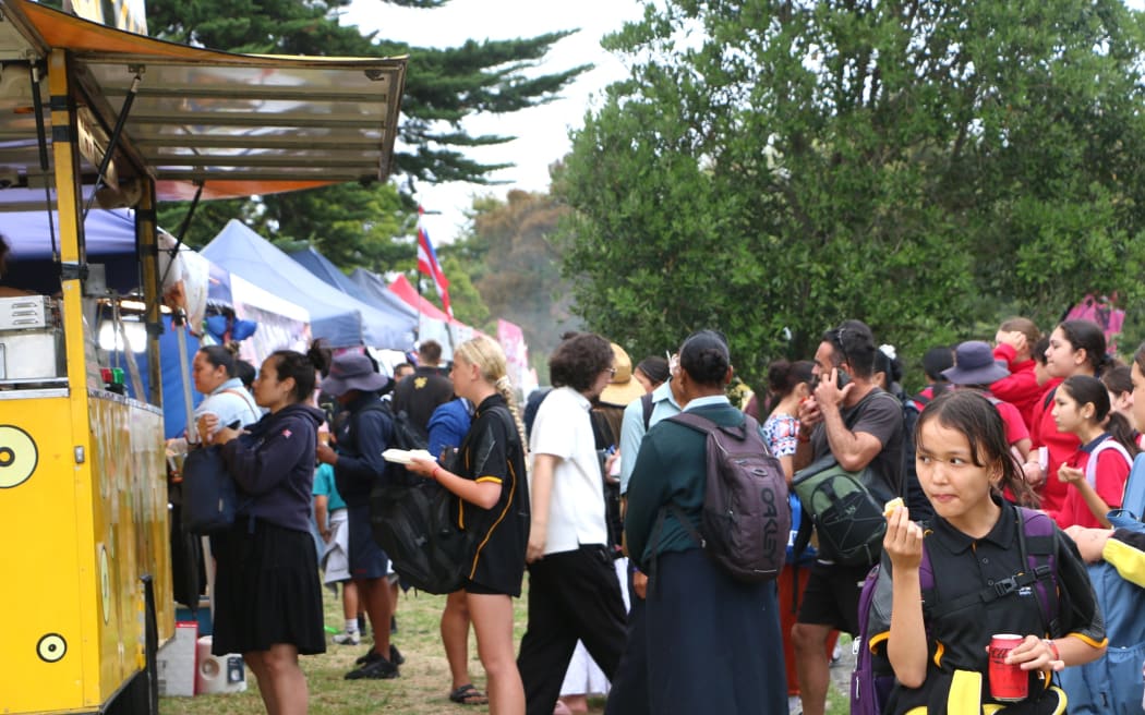 The smells of all the food stalls wafted across the Manukau Sports Bowl