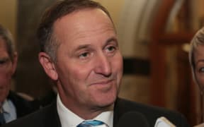 090414. Photo Diego Opatowski / RNZ.PM John Key talks with media at Parliament.