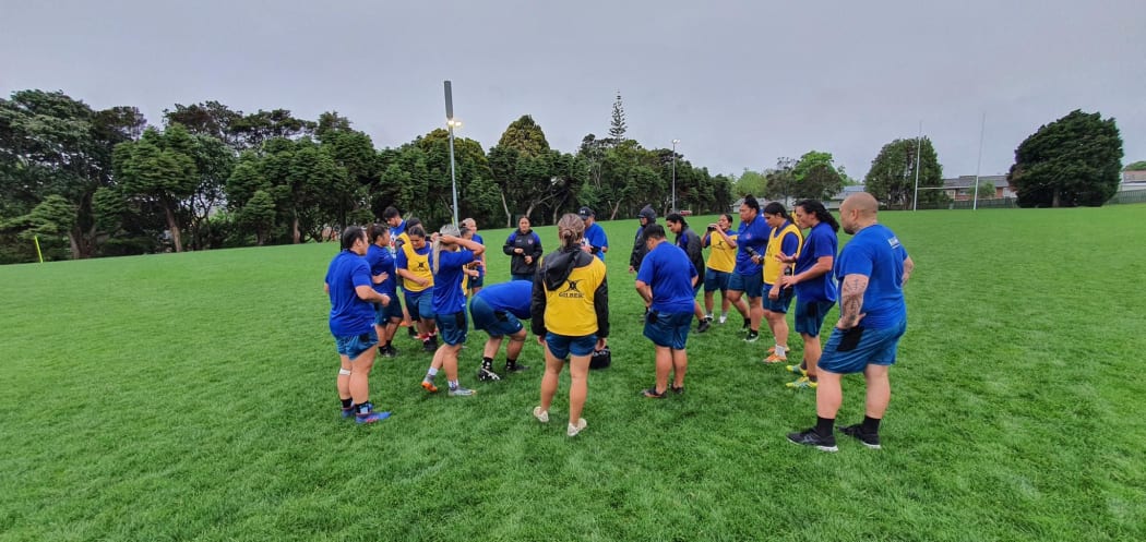 Fetu Samoa in camp ahead of their test match against the Kiwi Ferns.