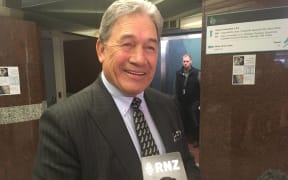 Winston Peters after a day of meeting with his party.