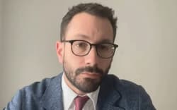 Meta global director of core policy Benjamin Good appeared before the Royal Commission on Antisemitism and Social Cohesion. (Supplied: Royal commission)