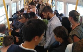 An Auckland bus during last year's March Madness.