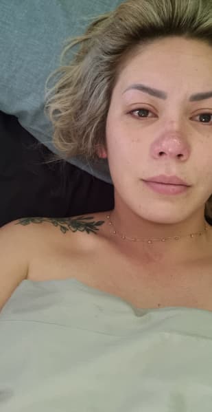 Lisa Reid in the throes of addiction.