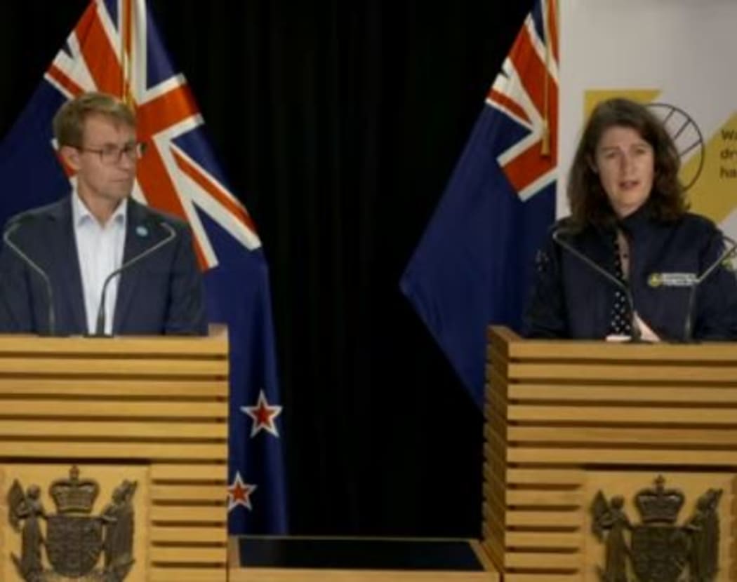 Director General of Health Dr Ashley Bloomfield and Director General of Civil Defence Emergency Management Sarah Stuart-Black giving the latest Covid-19 update.