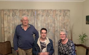 Nana and Poppa holding a birthday celebration for me last year.