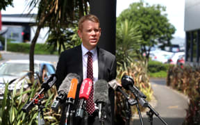 Prime Minister Chris Hipkins speaks to media on 28 February, 2023.