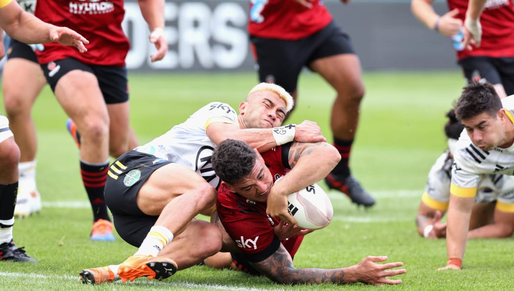 Crusders hooker Codie Taylor scores