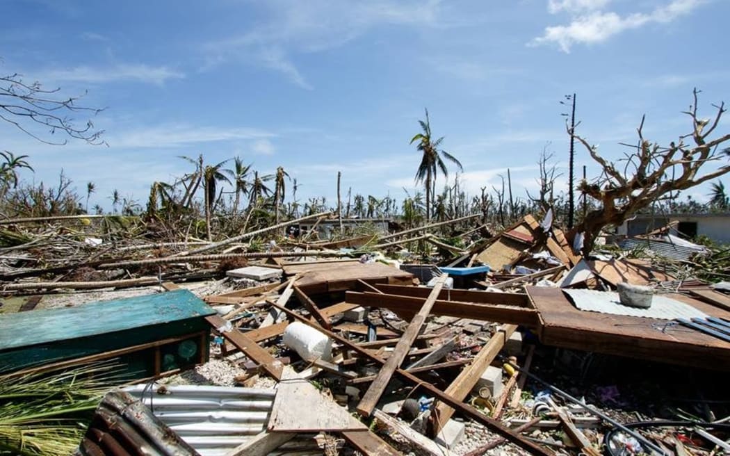 Damage caused by Typhoon Maysak in Ulithi, Yap, Federated States of Micronesia