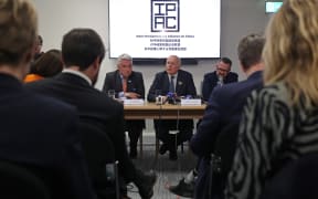 From left, UK Conservative MP Tim Loughton, former Conservative leader, Iain Duncan Smith and SNP former defence spokesman Stewart McDonald from the Inter-Parliamentary Alliance on China, hold a press conference in central London on March 25, 2024 on accusations against China of cyberespionage.