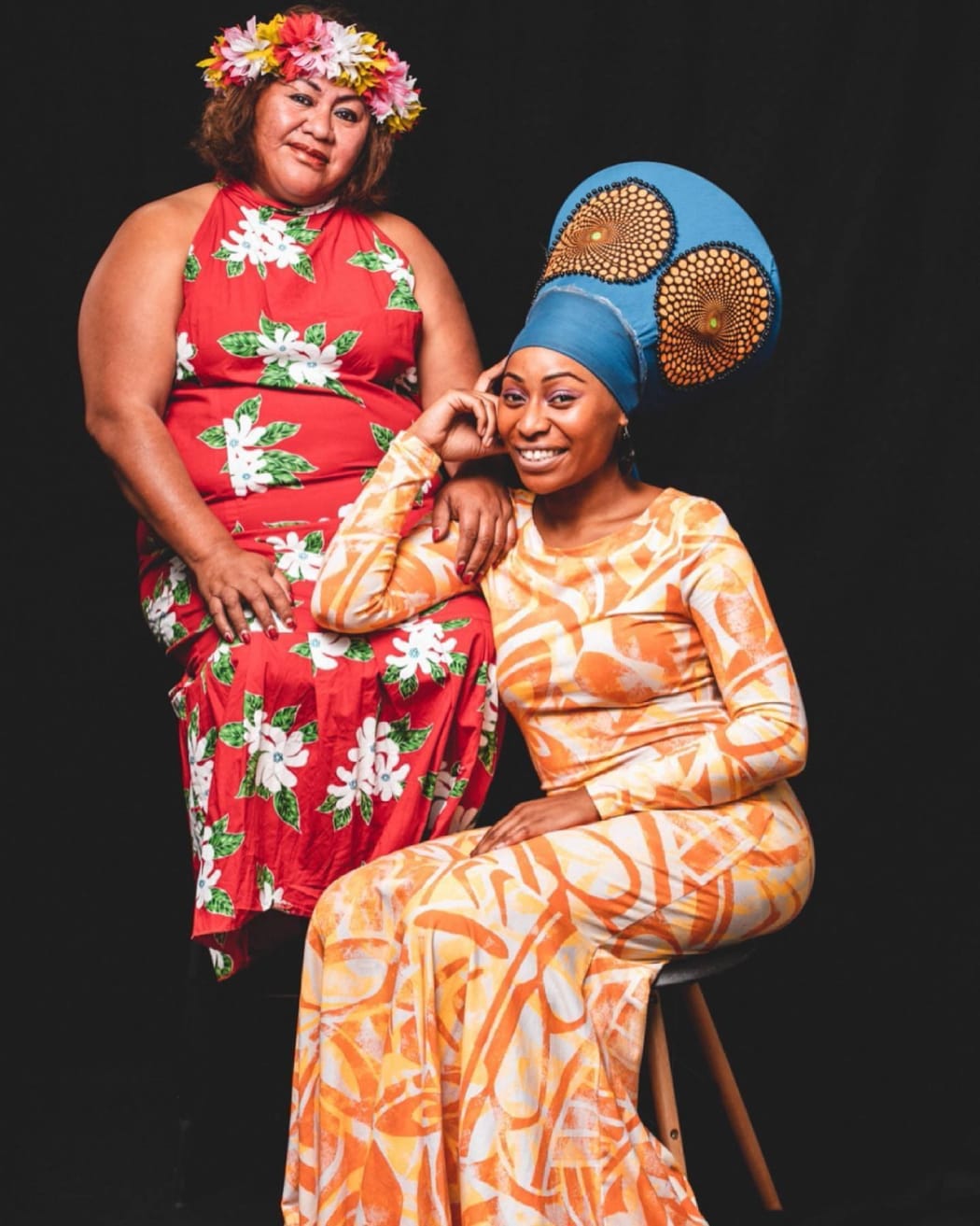Ernestina Bonsu Maro (seated) pictured with her mother Yinuki Maro.