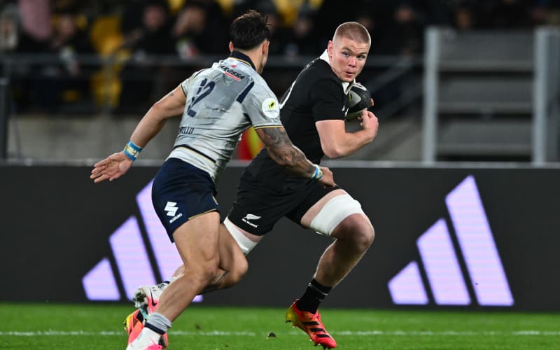 Anton Segner in action for the All Blacks.