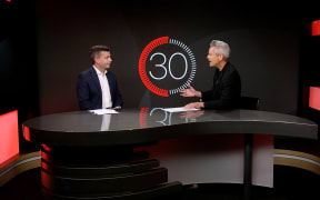 David Seymour in studio for '30 with Guyon Espiner'