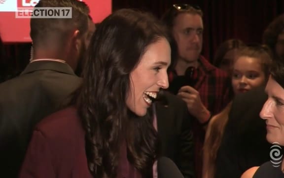 Jacinda Ardern positive despite National taking lead