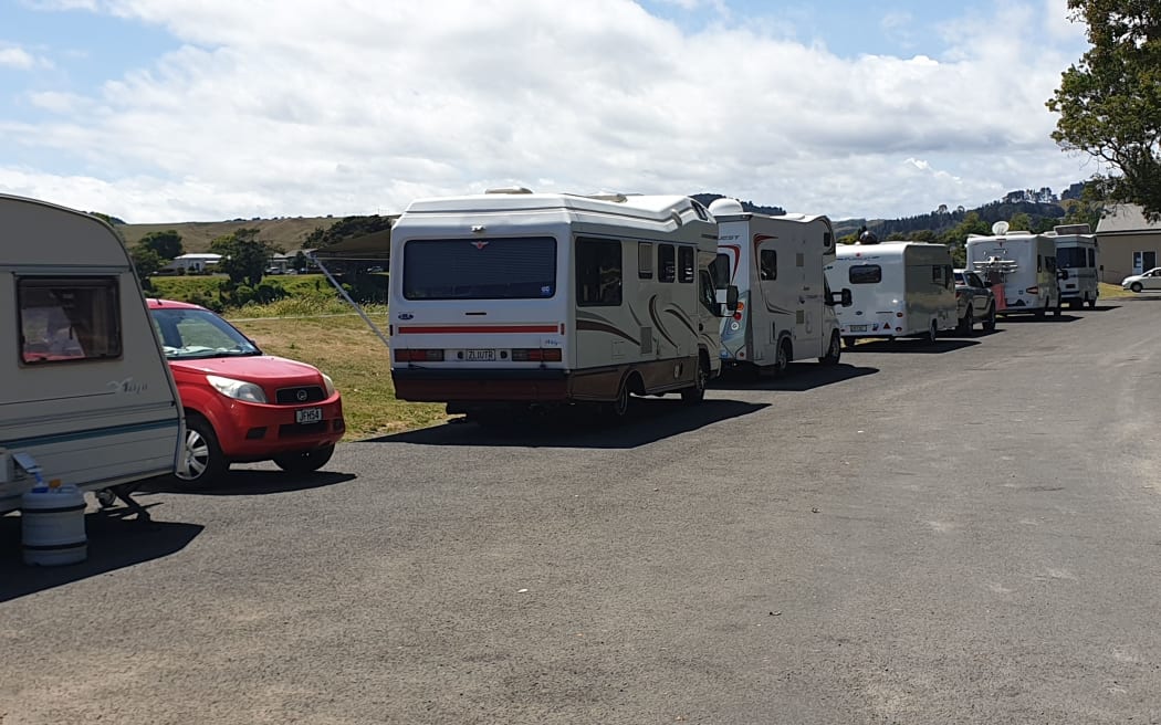 Freedom campers at the Whanganui East site on Anzac Parade