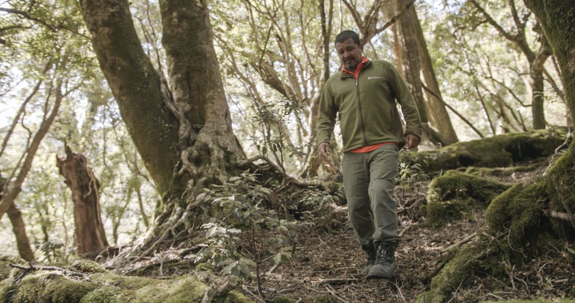 Graeme Atkins in Raukumara Forest, East Cape