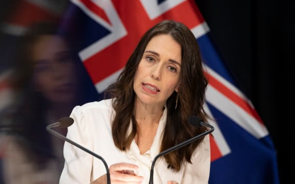 Prime Minister Jacinda Ardern announcing alert level change on 20 April