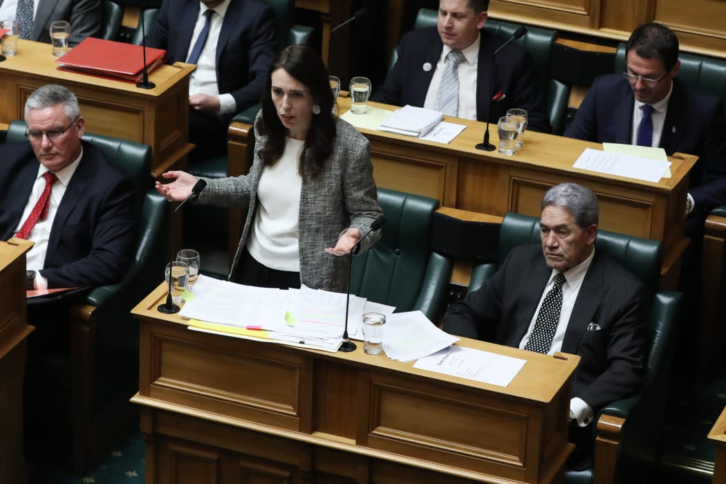Jacinda Ardern and Winston Peters in the House