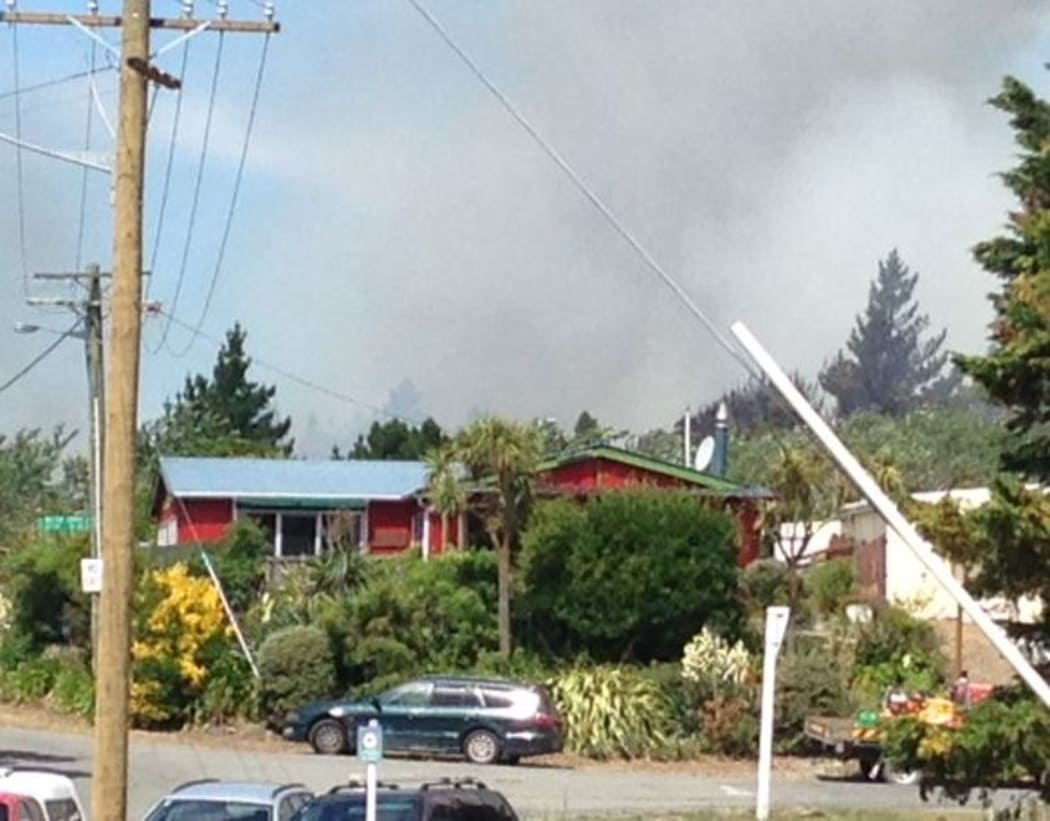 The fire has forced the evacuation of 40 properties.