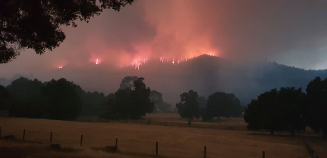 Merv Randle could see the fire at Pigeon Valley from his property earlier in 2019.