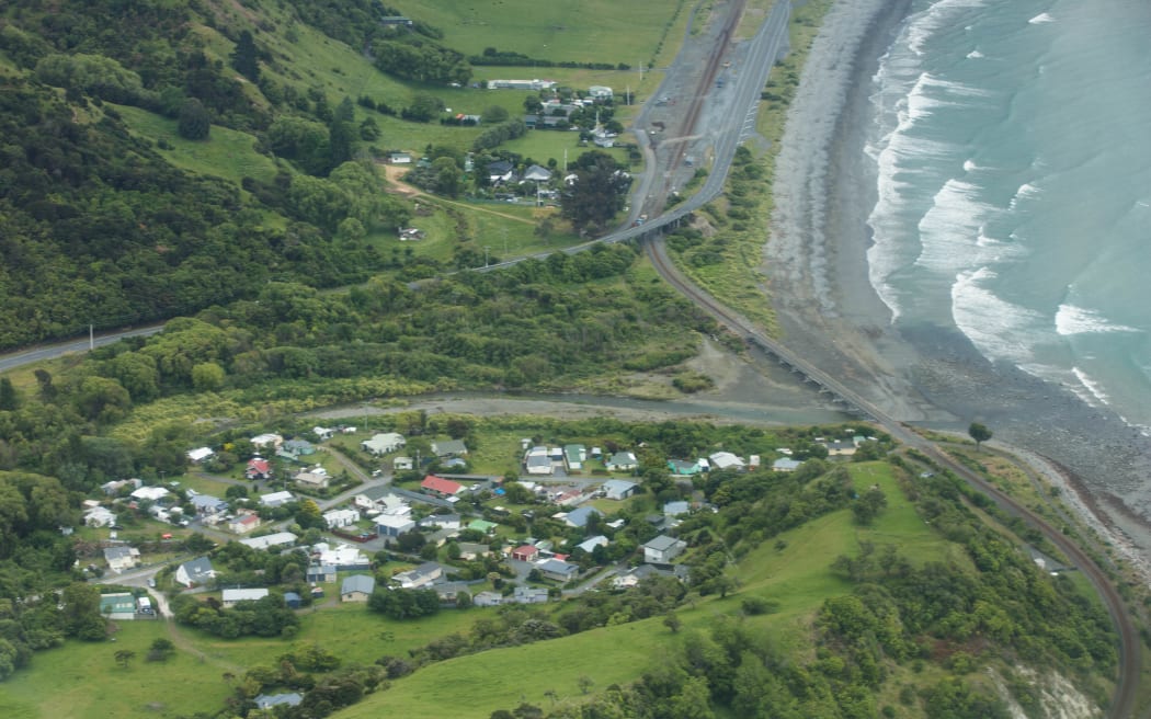 The town of Oaro, just south of Kaikoura.