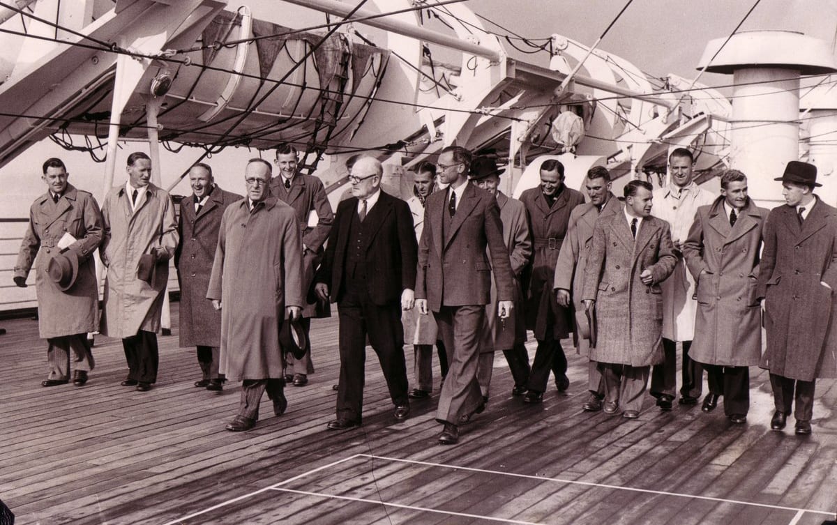 The team on the Dominion Monarch.