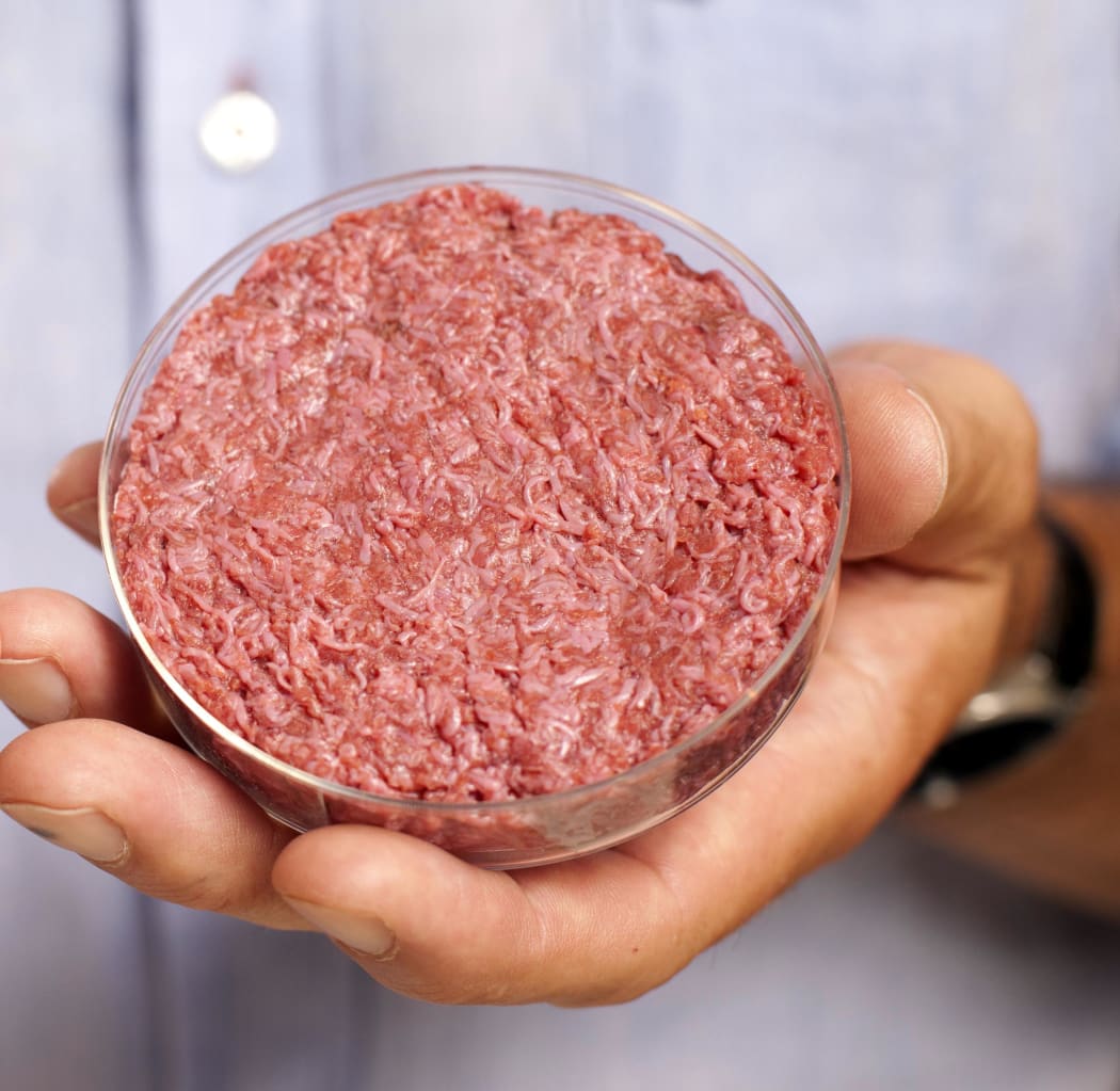 Dr Mark Post's lab cultured meat.