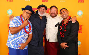 NZ Pasifka actors starring in 'Next Goal Wins', from left to right: Oscar Kightley, David Fane, Semu Filipo and Beulah Koale
