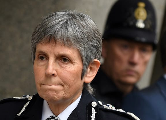 Metropolitan Police Commissioner Cressida Dick arrives to make a statement outside of the Old Bailey Central Criminal Court, following the sentencing of British police officer Wayne Couzens for the murder of Sarah Everard, in London on September 30, 2021.