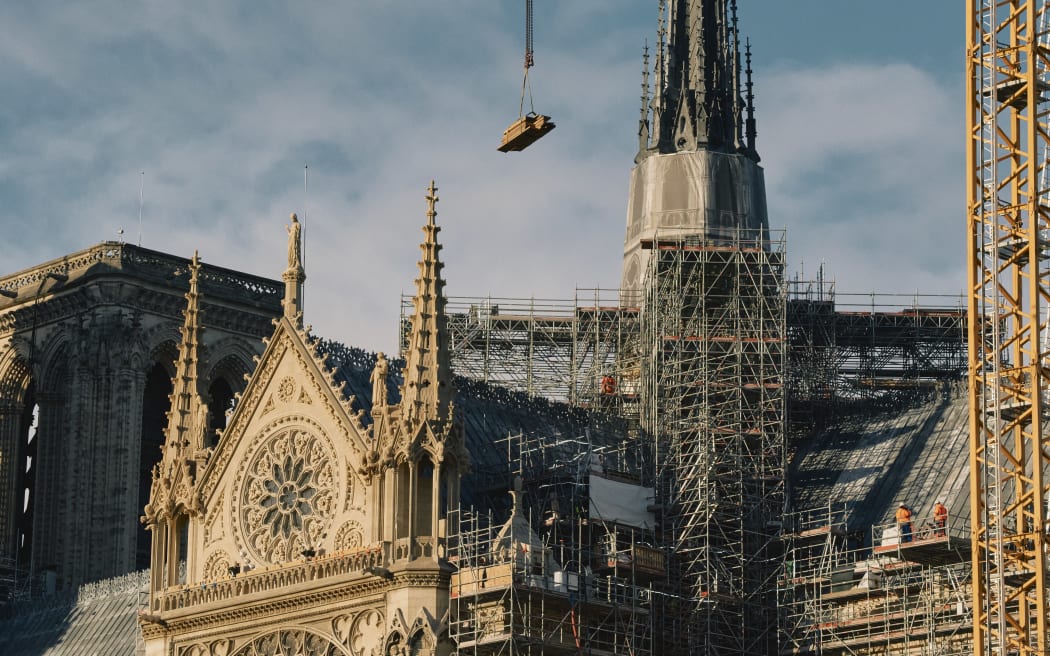 02/12/24, Paris, France.
Notre Dame Cathedral is still undergoing renovation work, a few days before its reopening to the public.
Photography by Benoit Durand / Hans Lucas
La cathedrale Notre Dame de Paris est toujours en travaux de reconstruction quelques jours avant sa reouverture au public.
Photographie par Benoit Durand / Hans Lucas (Photo by Benoît Durand / Hans Lucas / Hans Lucas via AFP)