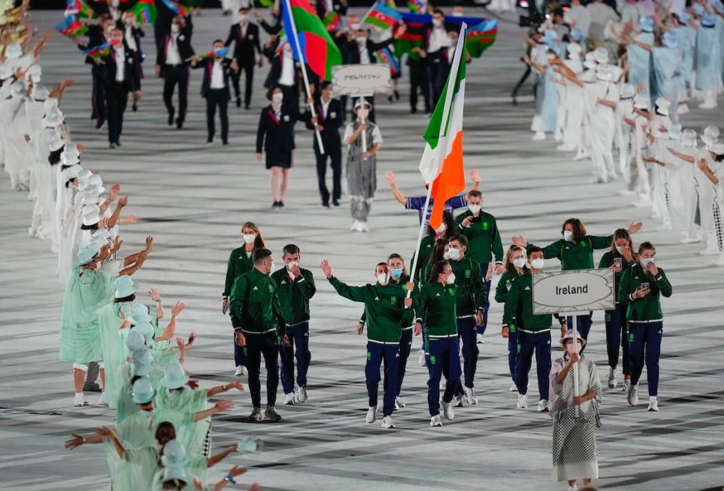 Ireland during the Opening Ceremony of the Tokyo 2020 Olympic Games. Tuesday 27th July 2021. Mandatory credit: Â© John Cowpland / www.photosport.nz