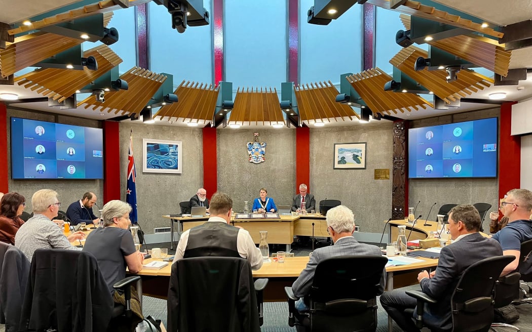 Marlborough District Councillors at the last council meeting of the triennium.