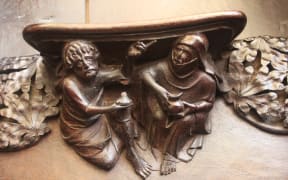 Misericords at Wells Cathedral.