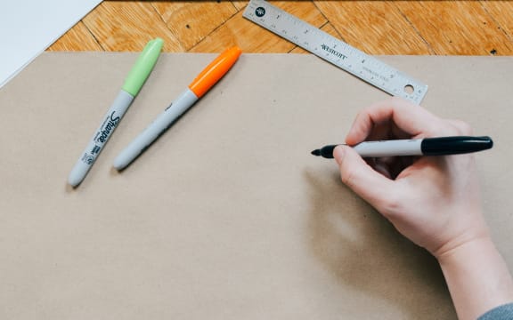 Drawing with marker pen