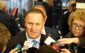 John Key at today's media standup.