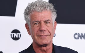 Anthony Bourdain attends the Turner Upfront 2017 at The Theater at Madison Square Garden in New York City.