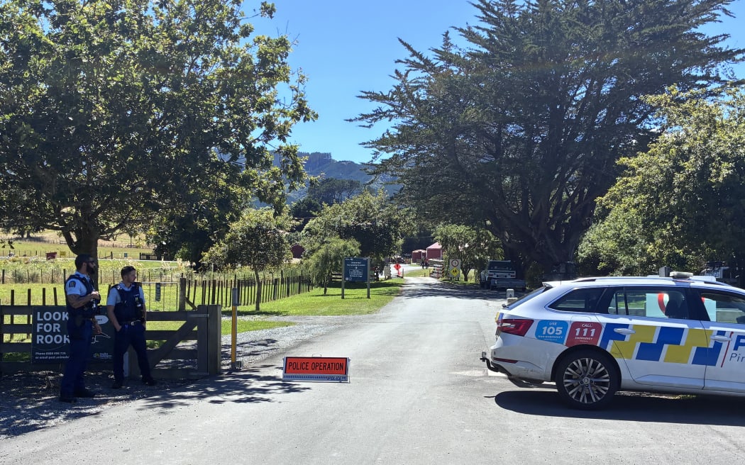 Near the scene of helicopter crash in Paekākāriki Hill area, north of Wellington.