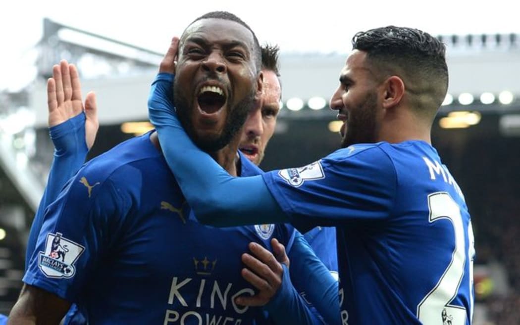 Leicester City players celebrate