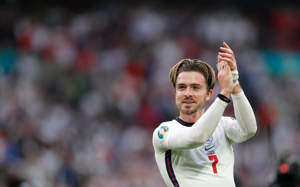 England's Jack Grealish celebrates,