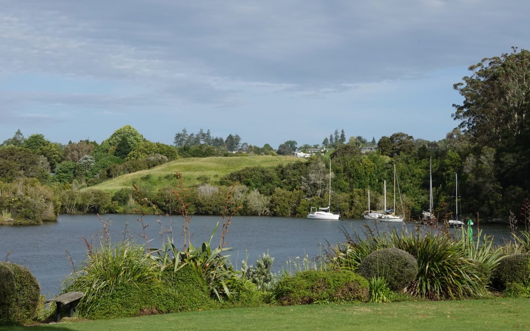 Kororipo Pā as seen from the Kemp House lawn.