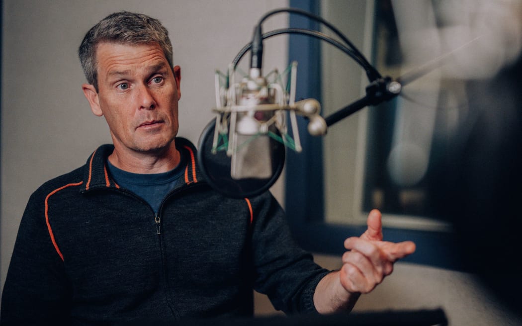 Colin Peacock in the RNZ studio in Wellington.