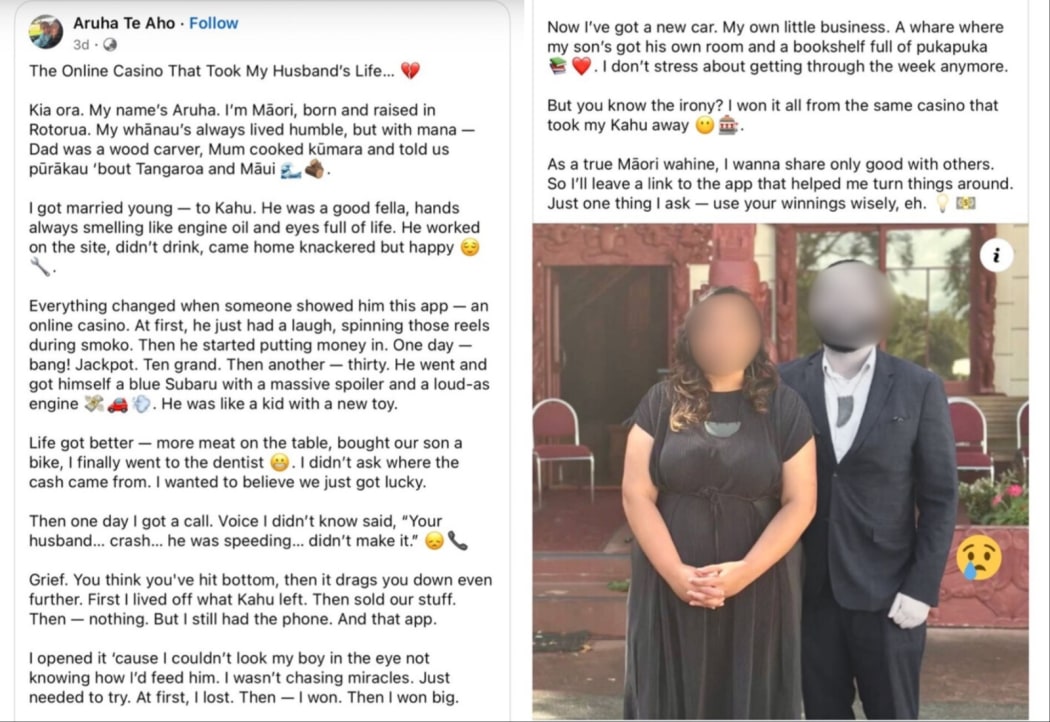 Māori are being warned to be vigilant as online gambling sites use fake names and photos to lure people in.