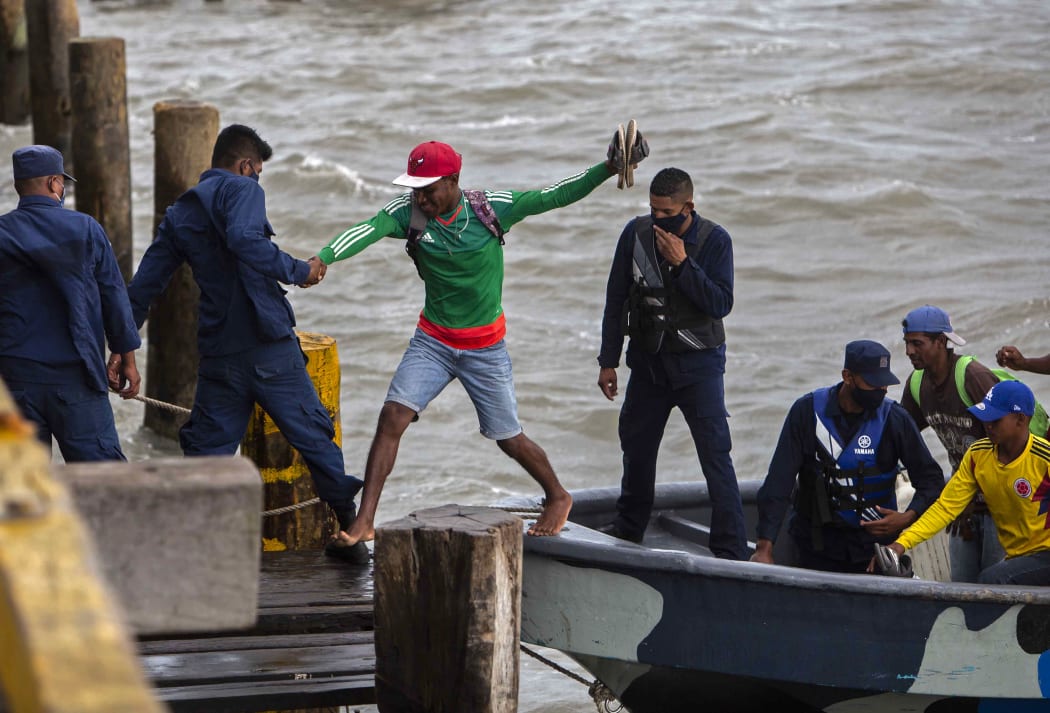 The navy helped evacuate people ahead of the arrival of Hurricane Iota in Nicaragua, on 15 November.