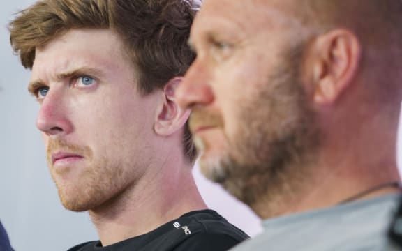 Team New Zealand helmsman Peter Burling and Luna Rossa skipper Max Sirena.