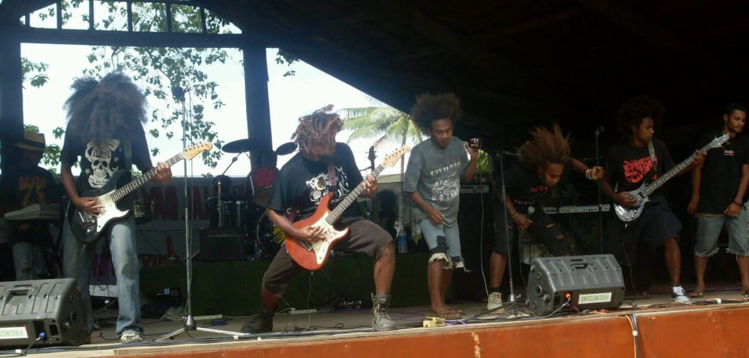 Throwback - Solomon Islands Heavy Metal band Bokz Boys from Mbokonavera playing at the old Arts Gallery in the capital Honiara in the early 2000s.