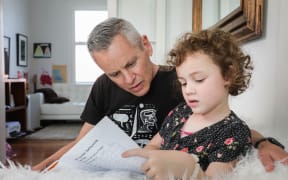 Guyon Espiner and his daughter, Nico