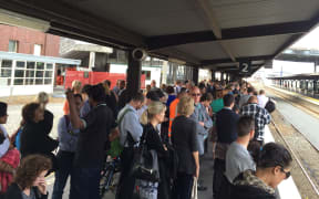 Trains delayed at Wellington Railway Station.
